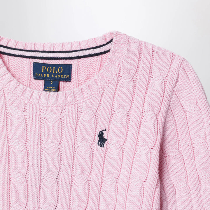 Polo Ralph Lauren - Pink cable-knit cotton sweater Brand Shirts &amp; Tops S