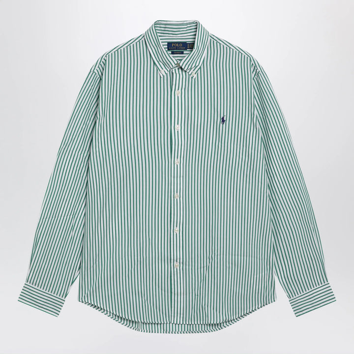 Polo Ralph Lauren - White/green striped Custom-Fit shirt Brand Shirts &amp; Tops S