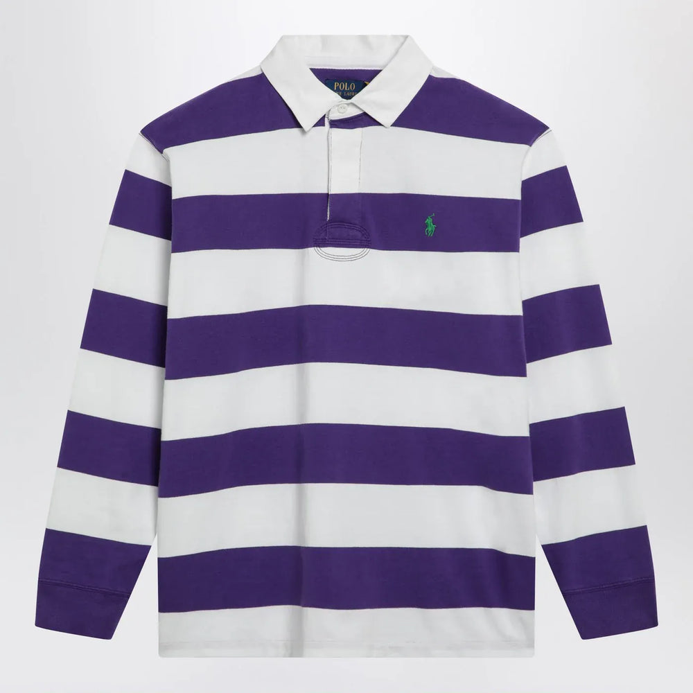 Polo Ralph Lauren - White/purple striped Classic Fit polo shirt Brand Shirts & Tops XL