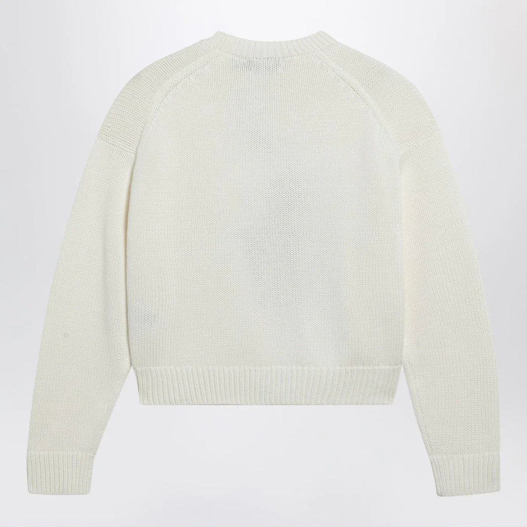 Polo Ralph Lauren - White sweater with logo intarsia Brand Shirts &amp; Tops