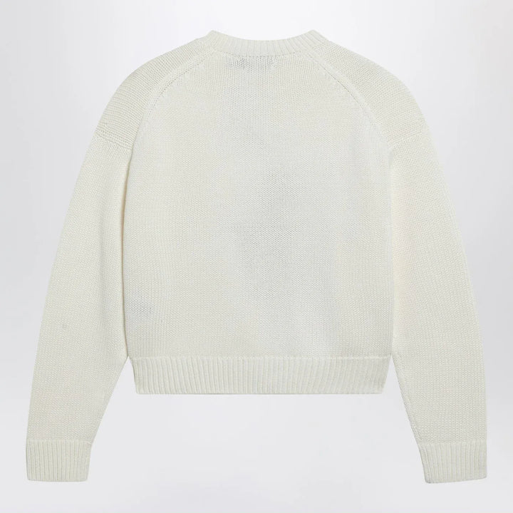 Polo Ralph Lauren - White sweater with logo intarsia Brand Shirts &amp; Tops