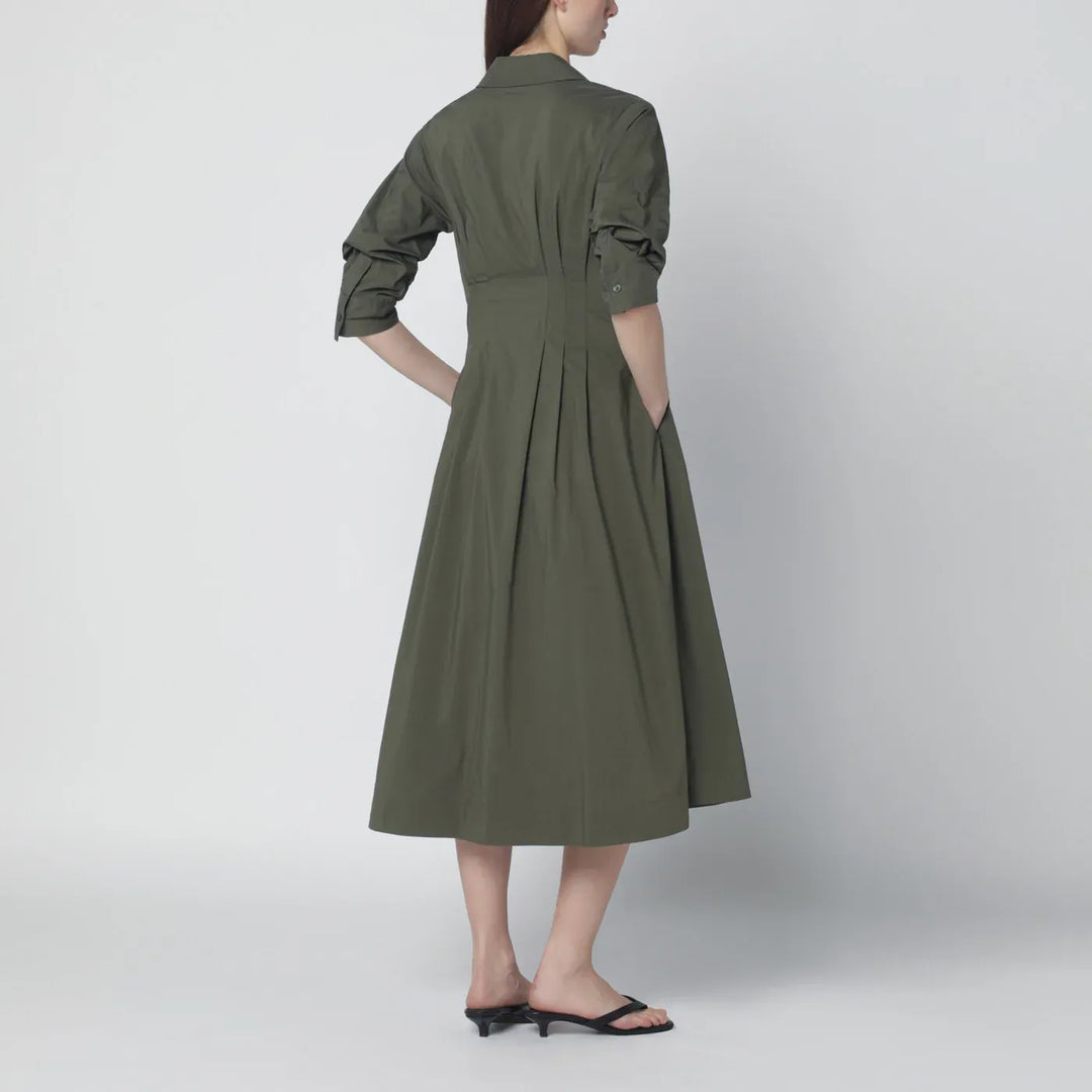 SIMKHAI - Military green midi shirt dress Brand Shirts &amp; Tops