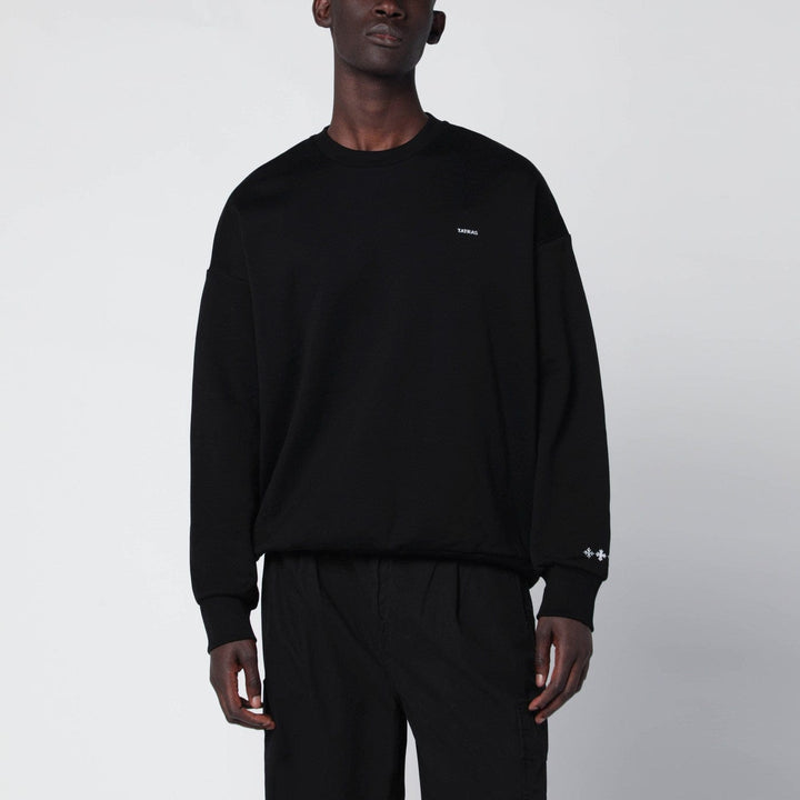 Shirts &amp; Tops 4 TATRAS - Black cotton sweatshirt with embroidered logo Brand