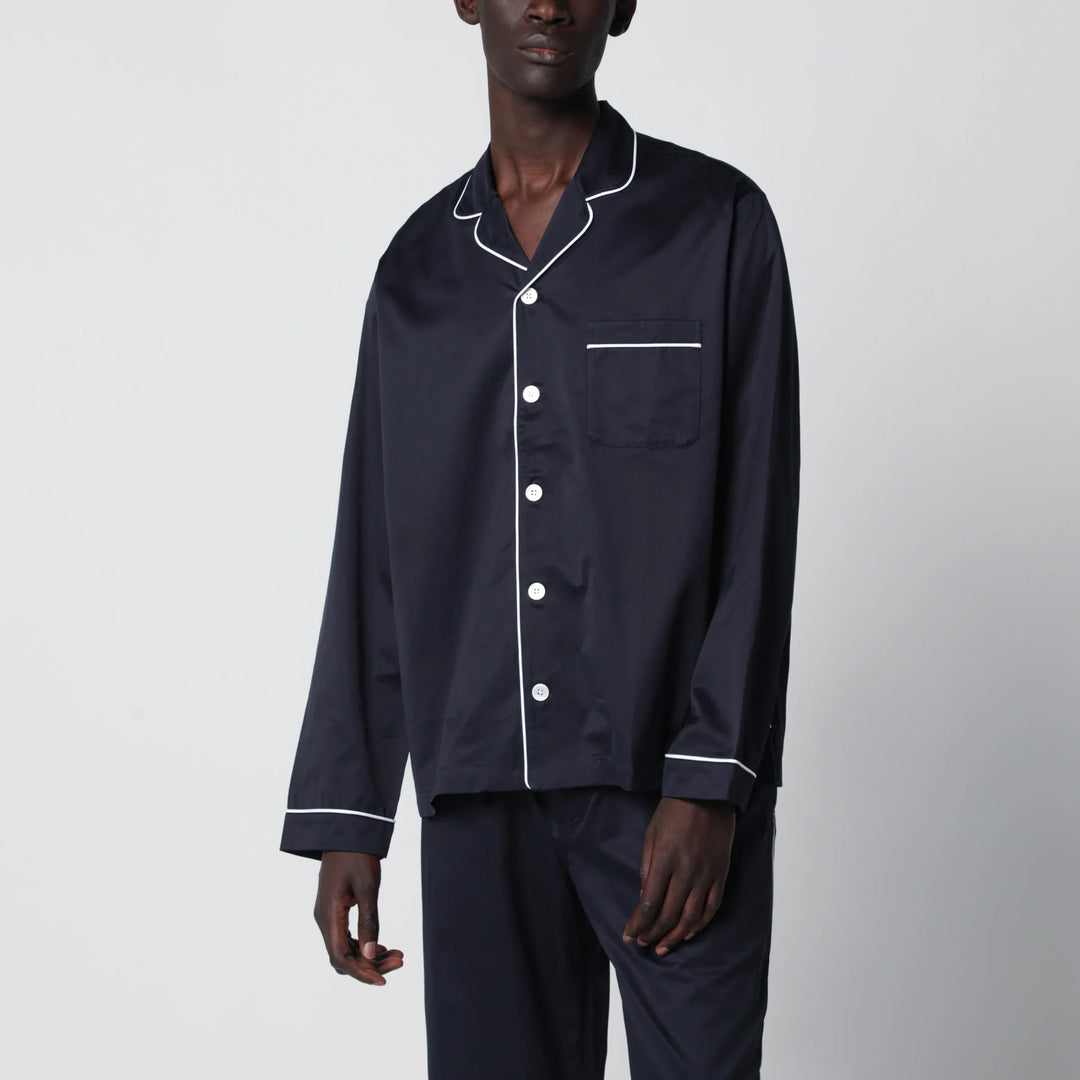 Tekla - Blue pajama shirt Brand Shirts &amp; Tops S
