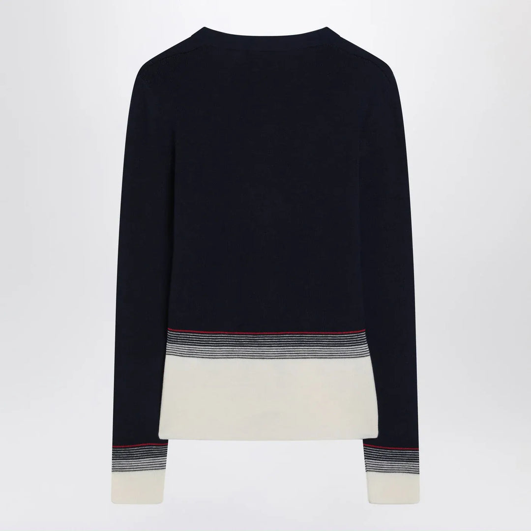 Valentino - Cardigan with Chez Valentino embroidery in wool Brand Shirts &amp; Tops S