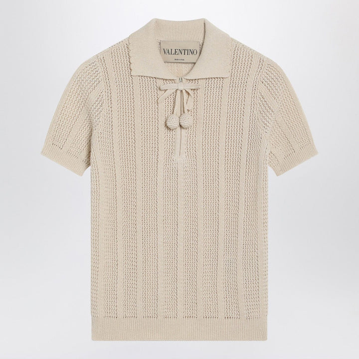 Shirts &amp; Tops Valentino - Ivory cotton knit polo shirt Brand