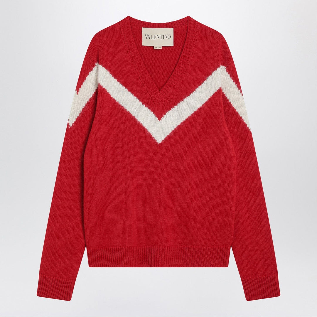 Shirts & Tops Valentino - Red sweater with Vlogo on bow Brand