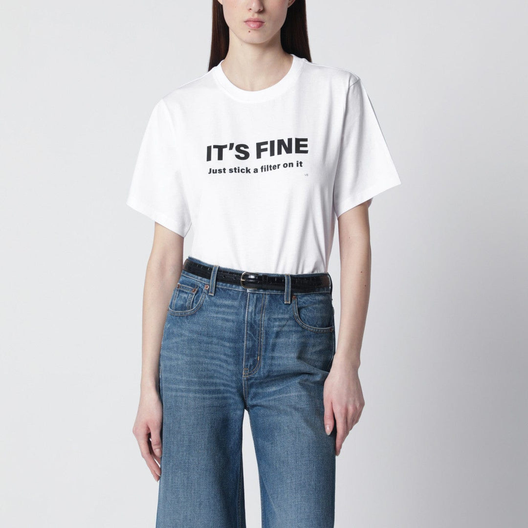 Shirts &amp; Tops Victoria Beckham - White cotton “It’s Fine” T-shirt Brand