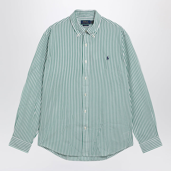 Shirts &amp; Tops White/green striped Custom-Fit shirt Brand