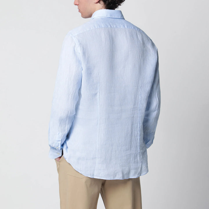 XACUS - Light blue Tailor Fit linen shirt Brand Shirts &amp; Tops