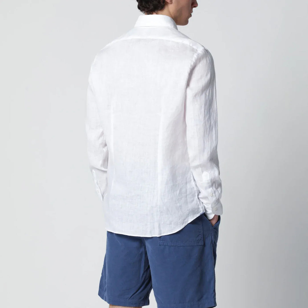 XACUS - Tailor Fit linen shirt white Brand Shirts &amp; Tops