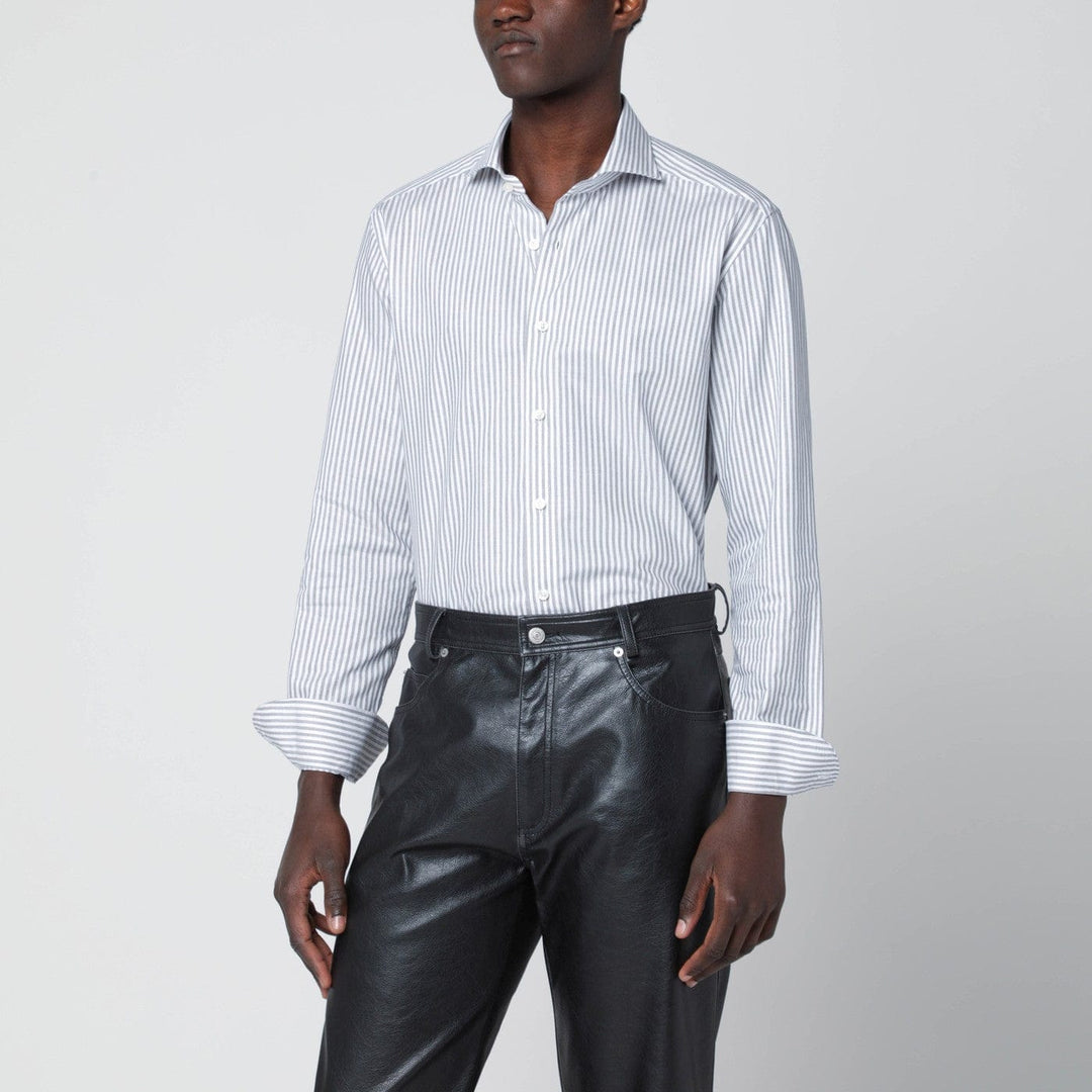 Shirts &amp; Tops XACUS - White striped Travel shirt Tailor Fit Brand