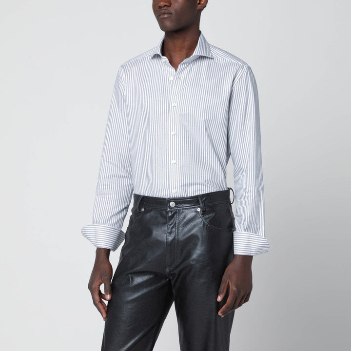 Shirts &amp; Tops XACUS - White striped Travel shirt Tailor Fit Brand