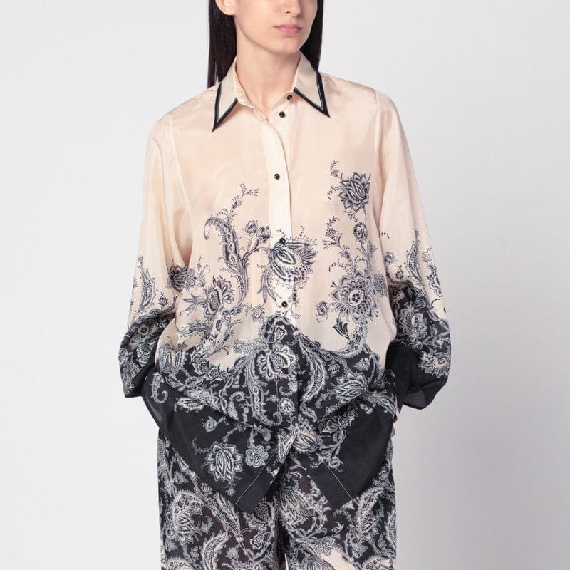 Shirts &amp; Tops ZIMMERMANN - Cream Rhiannon shirt with fantasy print - 1 Brand