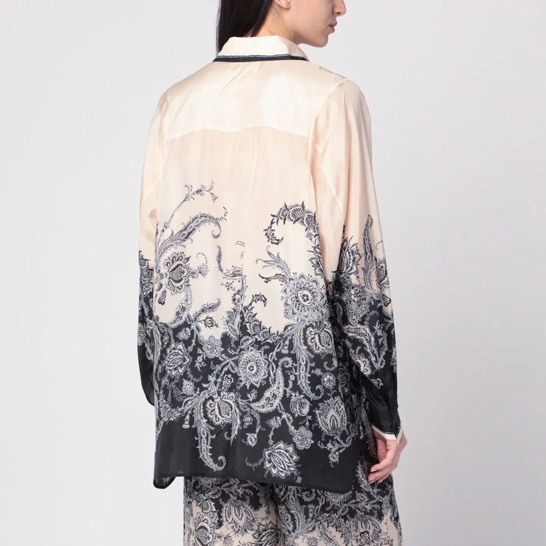 ZIMMERMANN - Cream Rhiannon shirt with fantasy print Brand Shirts &amp; Tops 1