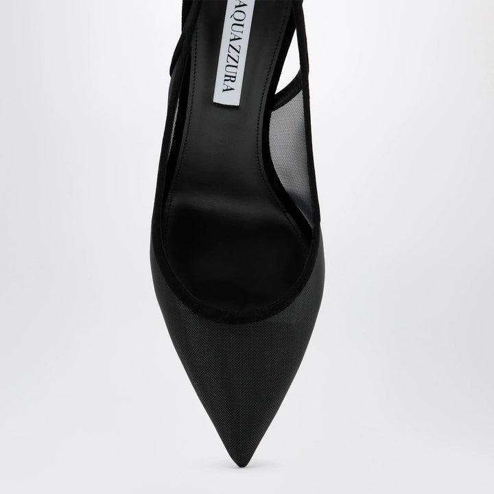 Aquazzura - Black bow-tie mesh pumps Brand Shoes