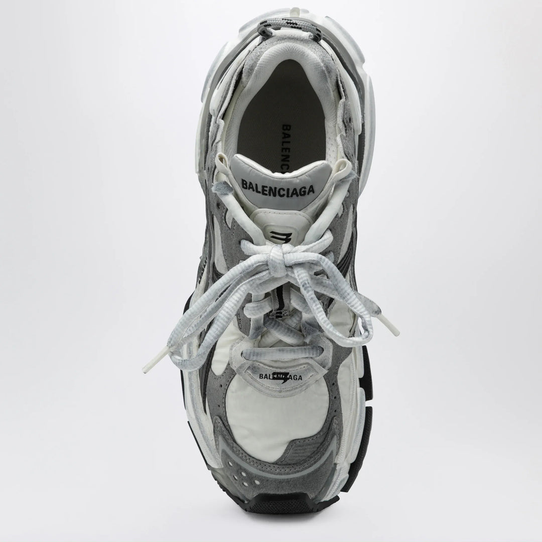 Balenciaga - Grey/white/black Runner sneakers in nylon Brand Shoes