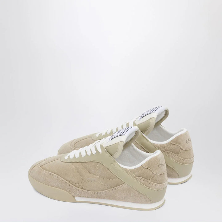 Chloé - Chloé Kick Pale Khaki suede Sneakers Brand Shoes
