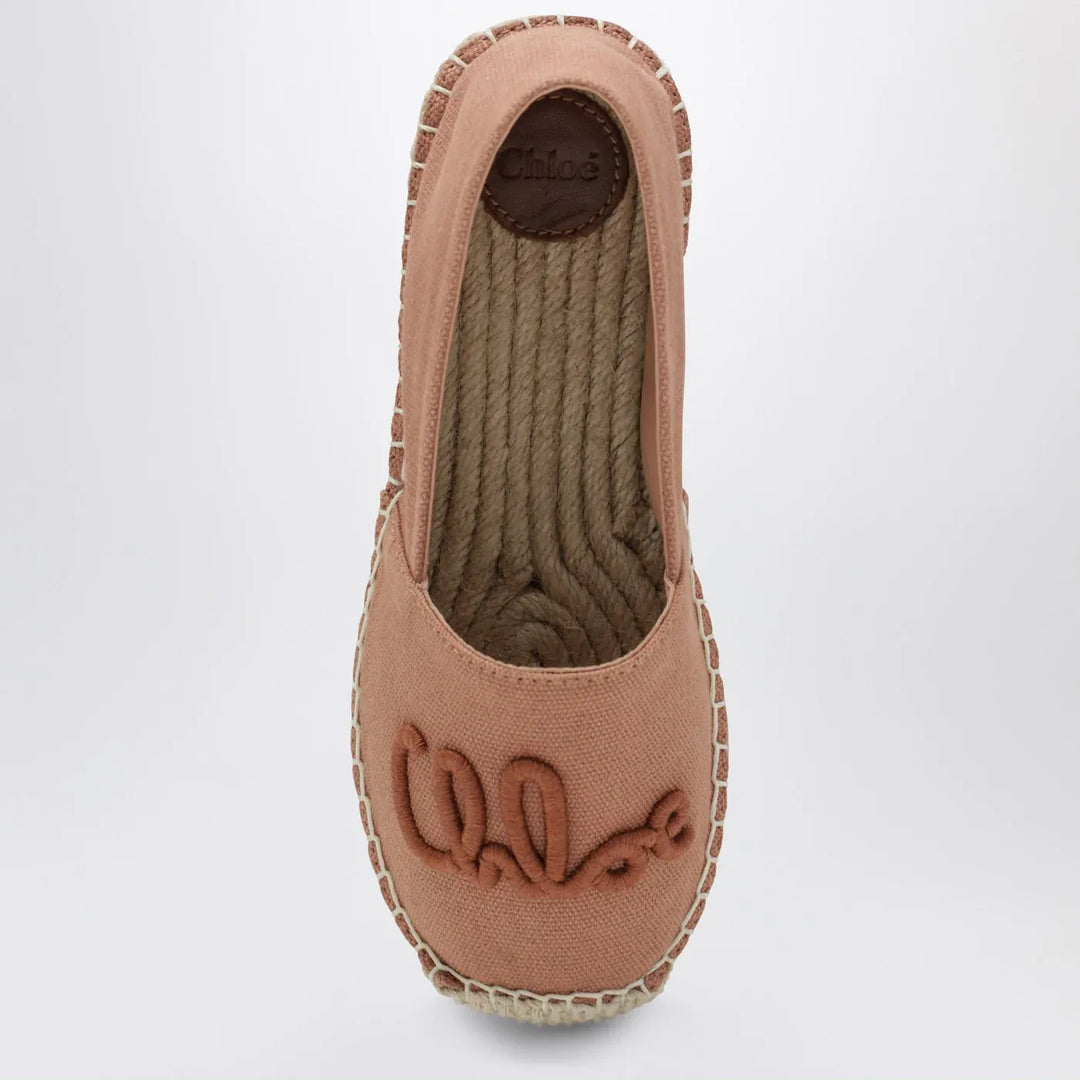 Chloé - Pink espadrilles with logo embroidery Brand Shoes