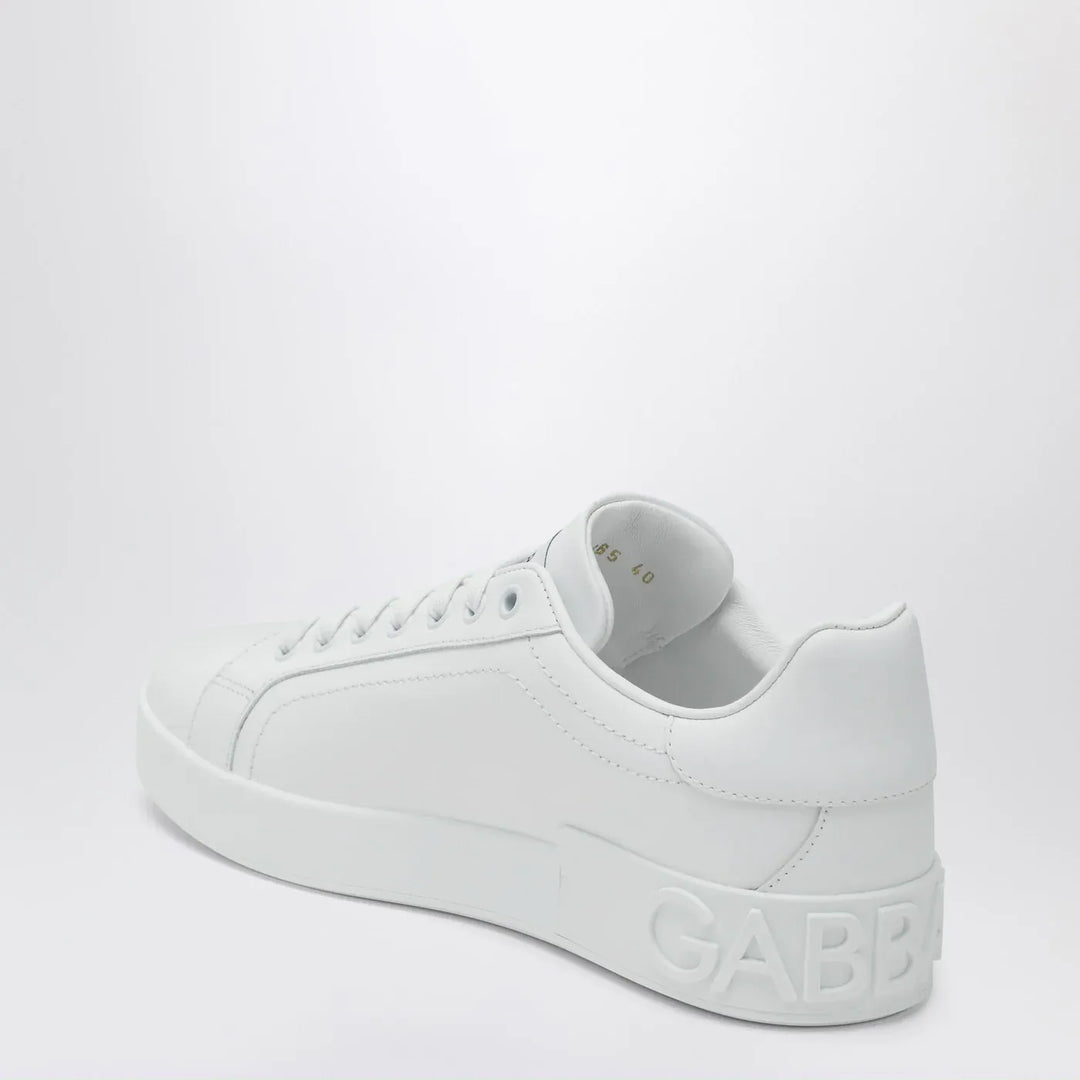 Dolce&amp;Gabbana - White Portofino Sneakers in leather Brand Shoes