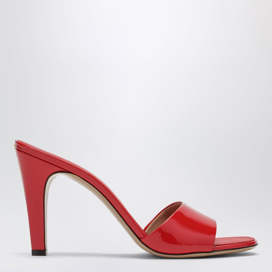 Shoes Ferragamo - Fire red patent leather heeled slides Brand