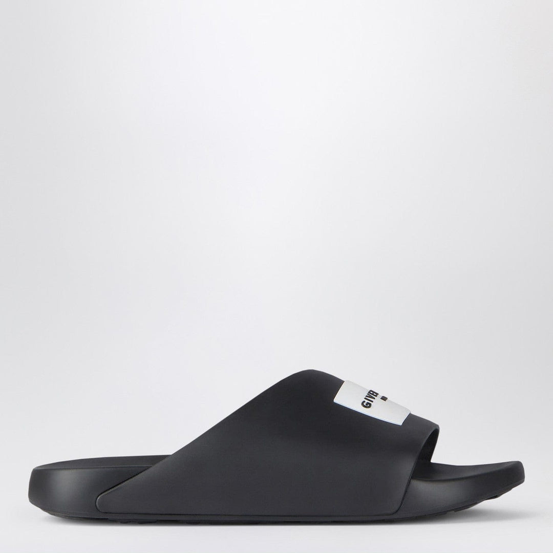 Shoes Givenchy - Black rubber Label Slide flat mules Brand