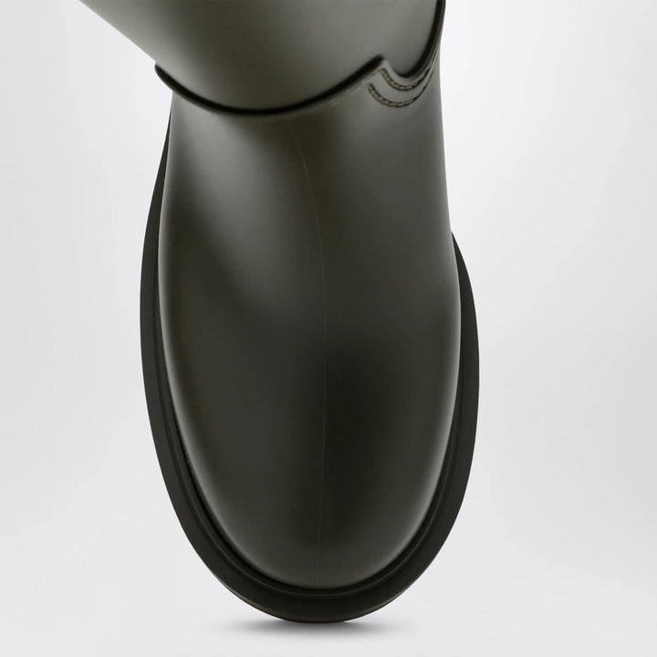 Moncler - Kickstream High waterproof rain boots in PVC green Brand Shoes