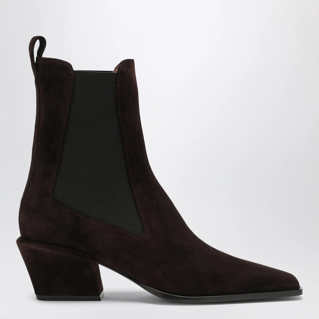 Paris Texas - Bettina suede boots in chocolate brown Brand Shoes 37,5 IT