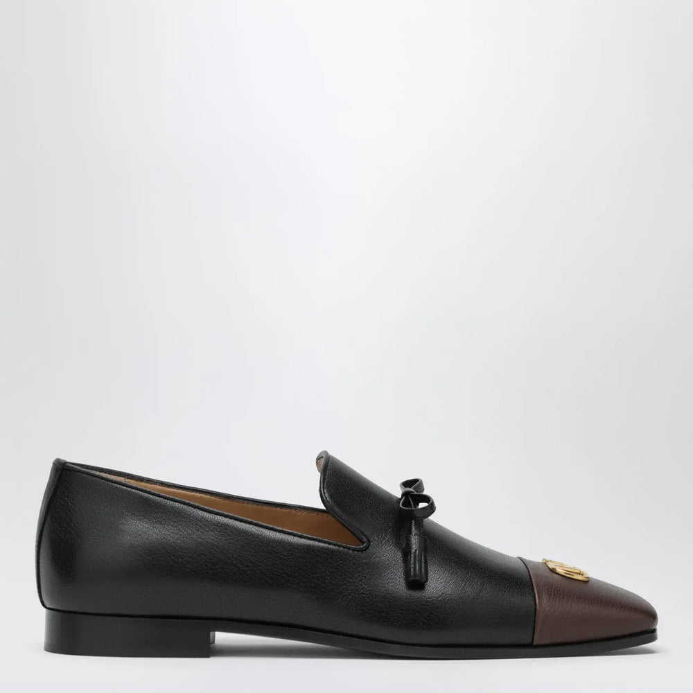 Valentino Garavani - Babouchoes VLogo Loafers in Leather Brand Shoes 40,5 IT