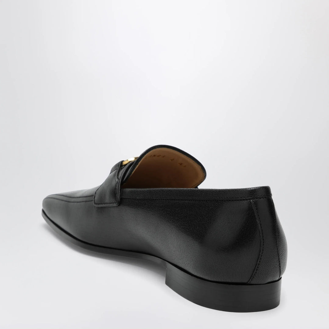 Valentino Garavani - Black Vlogo Signature goatskin loafers Brand Shoes
