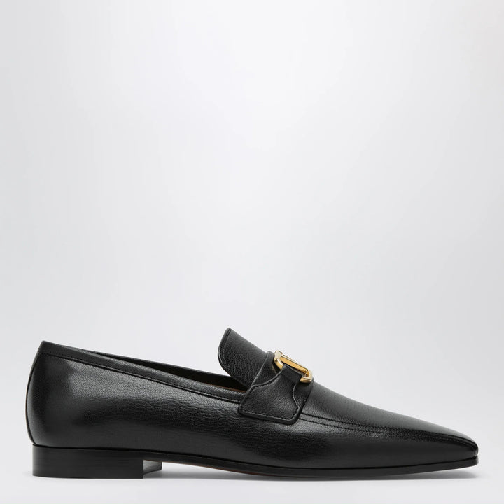 Valentino Garavani - Black Vlogo Signature goatskin loafers Brand Shoes 40 IT