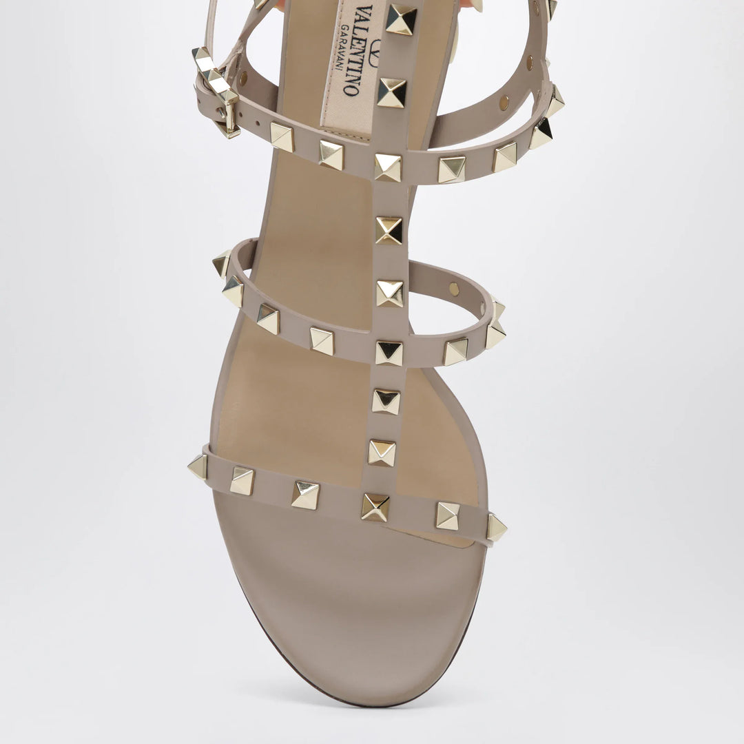 Valentino Garavani - Rockstud sandals with blush-colored straps Brand Shoes