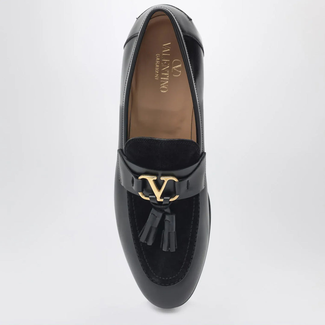 Valentino Garavani - Vaniteux loafer in calfskin and split leather Brand Shoes