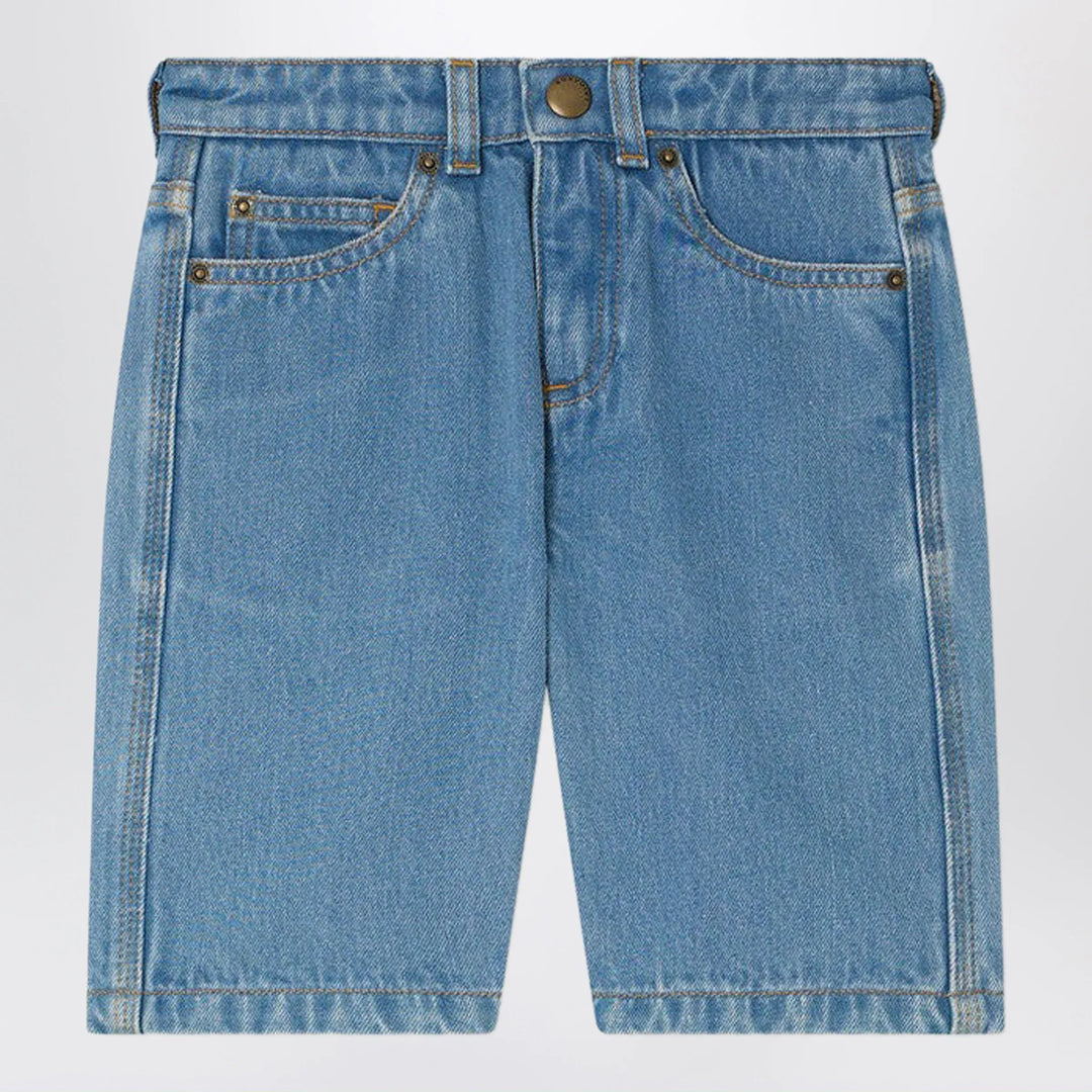 Bonpoint - Elvio blue denim bermuda shorts Brand Shorts 4