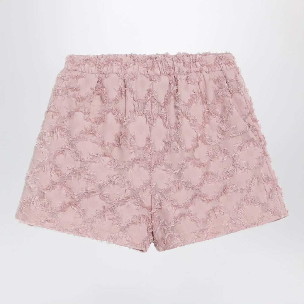Douuod - Pink patterned shorts with fringes Brand Shorts 10