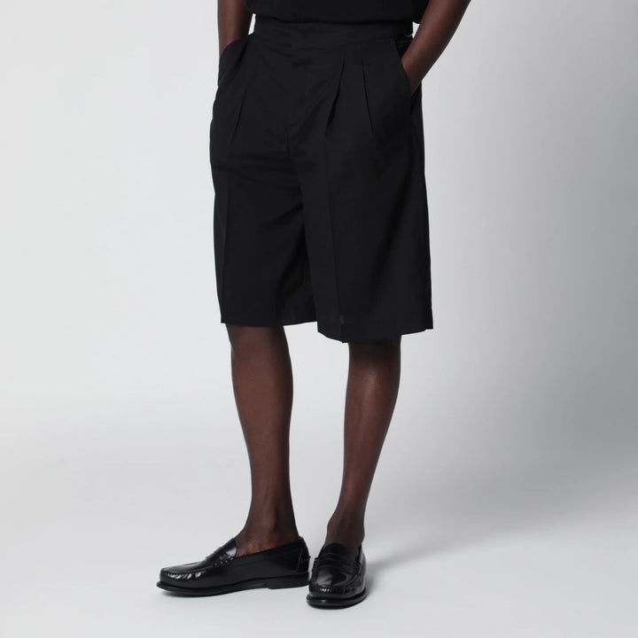 PT Torino - Black cotton Bermuda shorts Brand Shorts