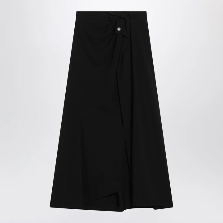 Balenciaga - Draped black skirt in crêpe Brand Skirts 36  FR