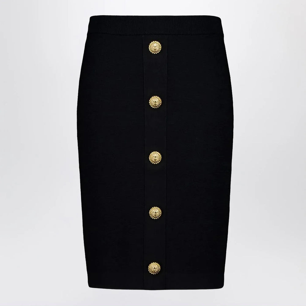 Balmain - Black tweed pencil skirt Brand Skirts 44  FR