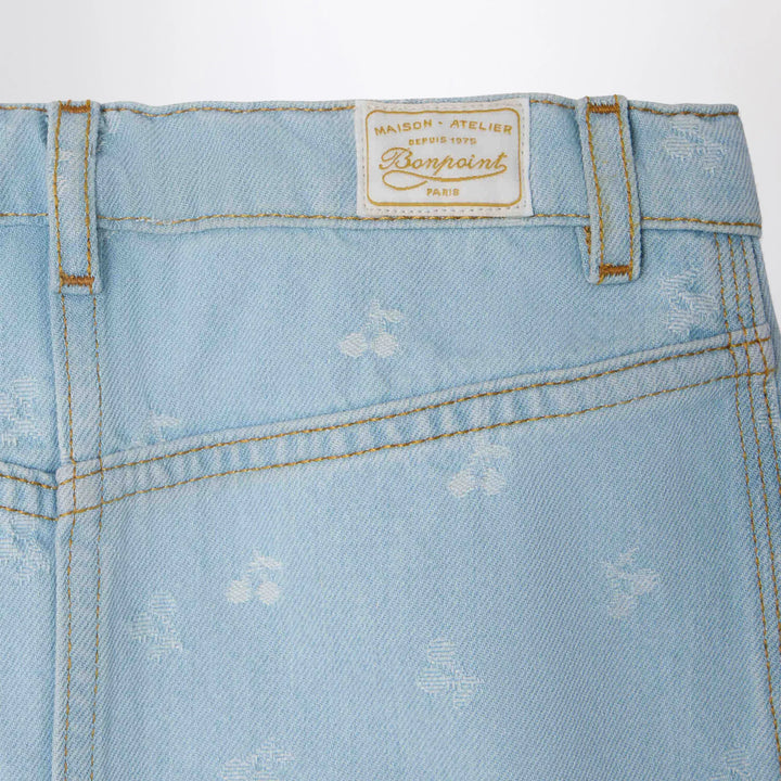Bonpoint - Tison denim skirt with jacquard cherries Brand Skirts