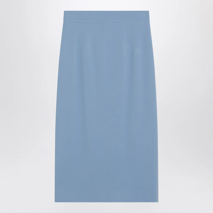 Dolce&amp;Gabbana - Light blue stretch cady skirt Brand Skirts 40  IT