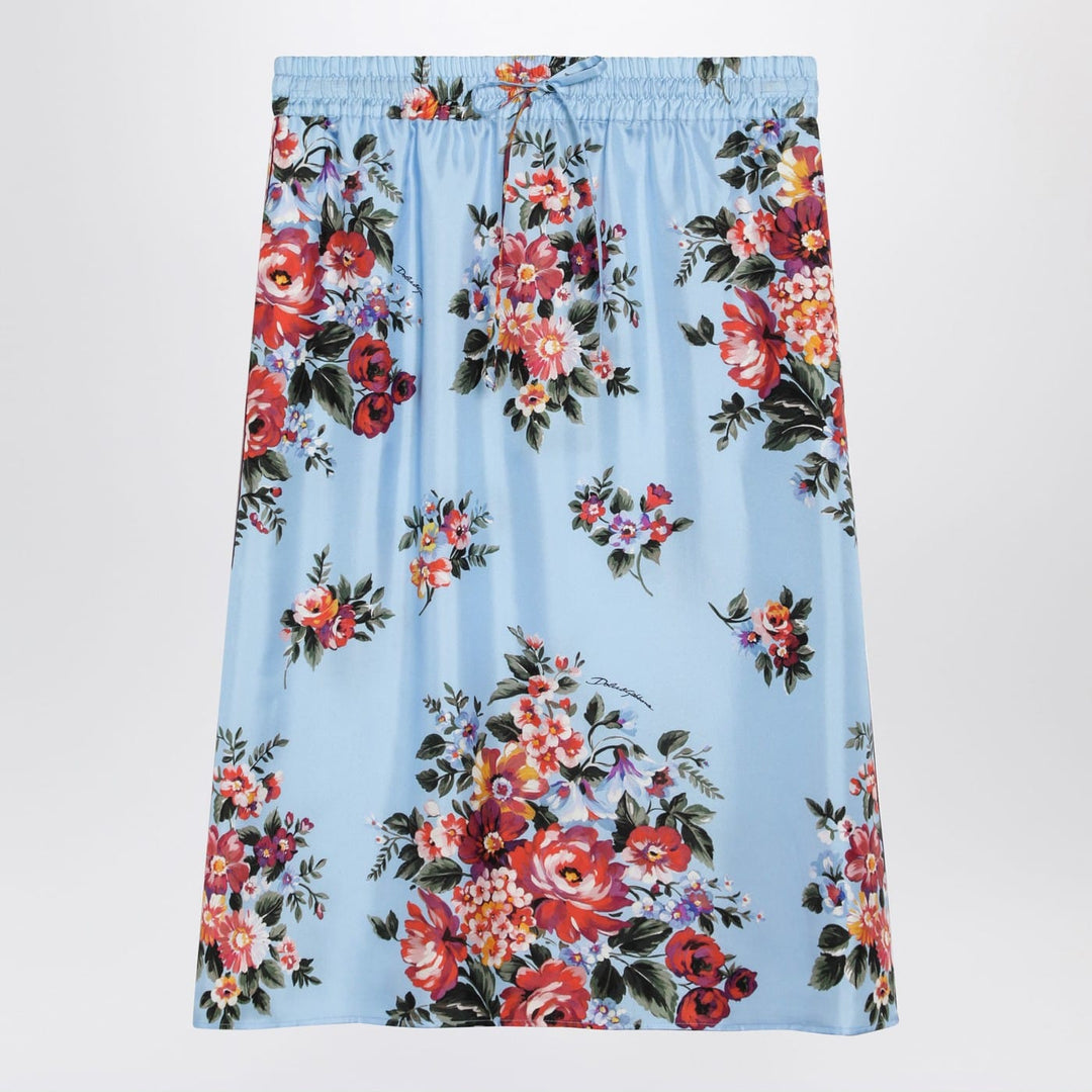 Skirts Dolce&Gabbana - Silk twill skirt with floral print Brand