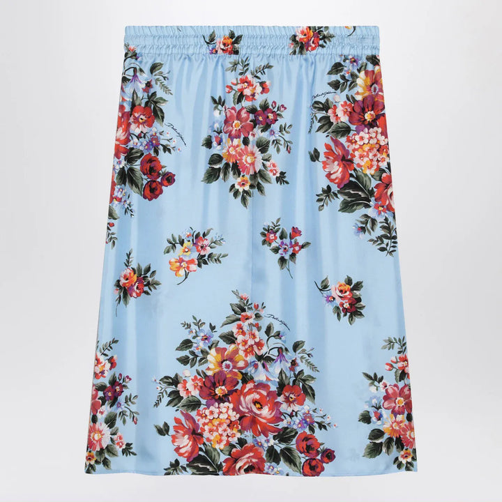 Dolce&amp;Gabbana - Silk twill skirt with floral print Brand Skirts