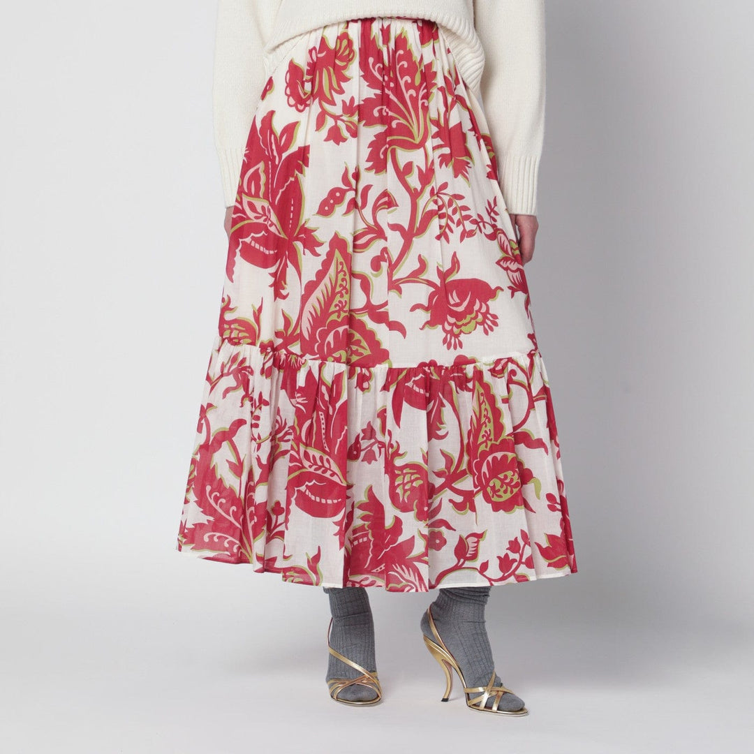 Skirts ETRO - White skirt with floral print Brand