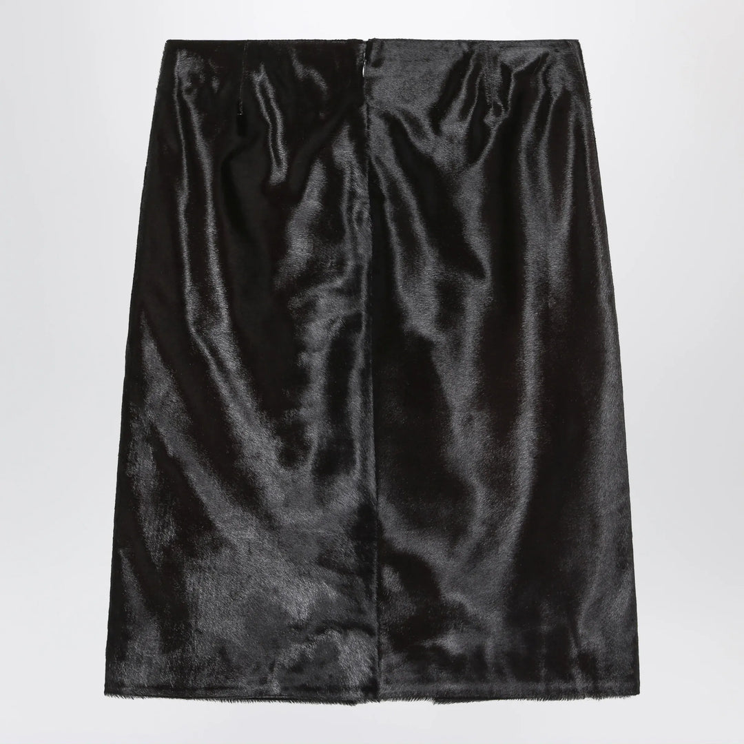 LouLou De Saison - Brown Myra skirt in pony-effect leather Brand Skirts 38  FR