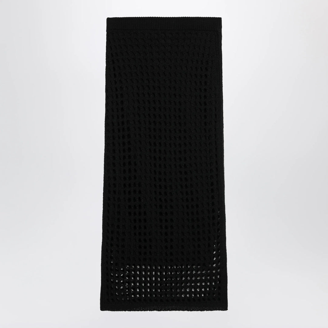 Max Mara - Long sheer net cotton skirt in black Brand Skirts XS