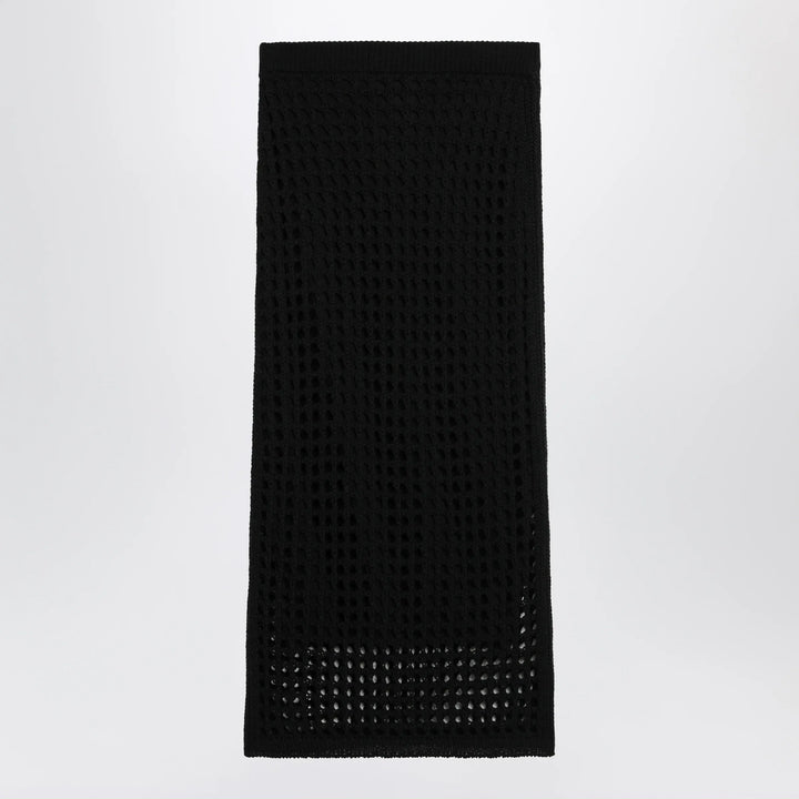 Max Mara - Long sheer net cotton skirt in black Brand Skirts XS