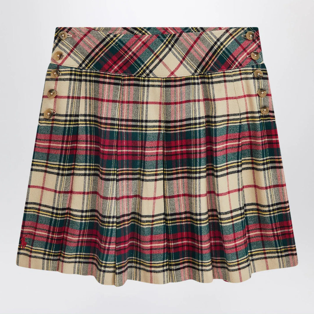 Polo Ralph Lauren - Cream/red cotton twill tartan skirt Brand Skirts 7