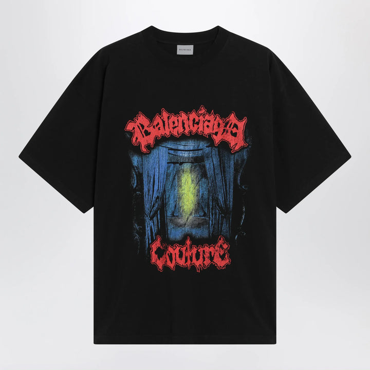 Balenciaga - Salon de Couture cotton jersey T-shirt in black Brand T-Shirt XS