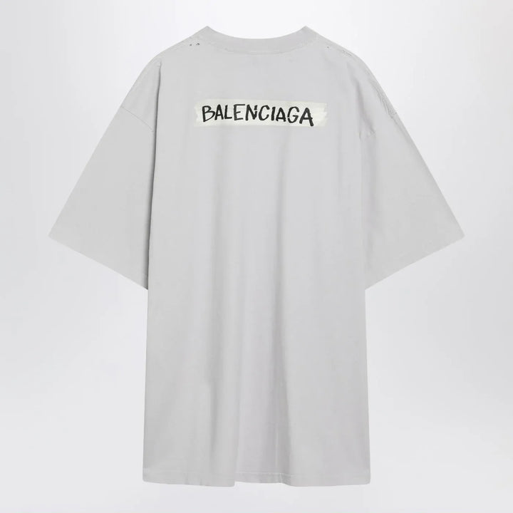 Balenciaga - White Masking Tape T-shirt with medium fit Brand T-shirt