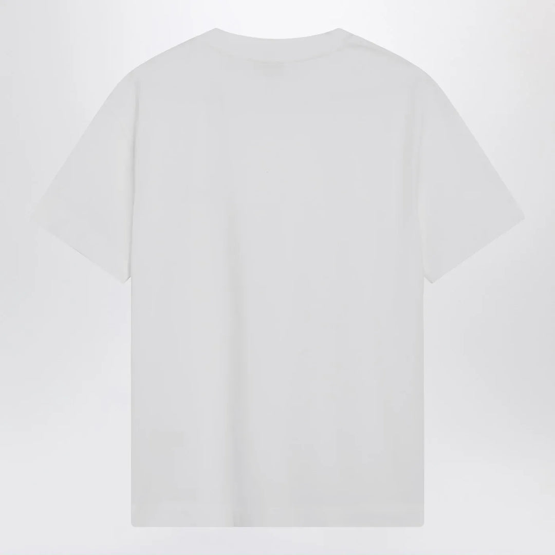 Brunello Cucinelli - White cotton T-shirt with Shiny Tab Brand T-Shirt XS